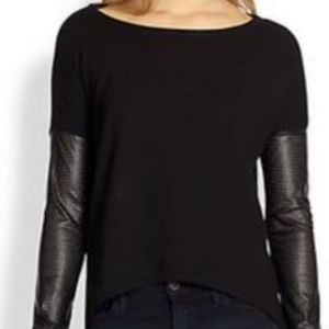 Generation Love perforated faux leather top